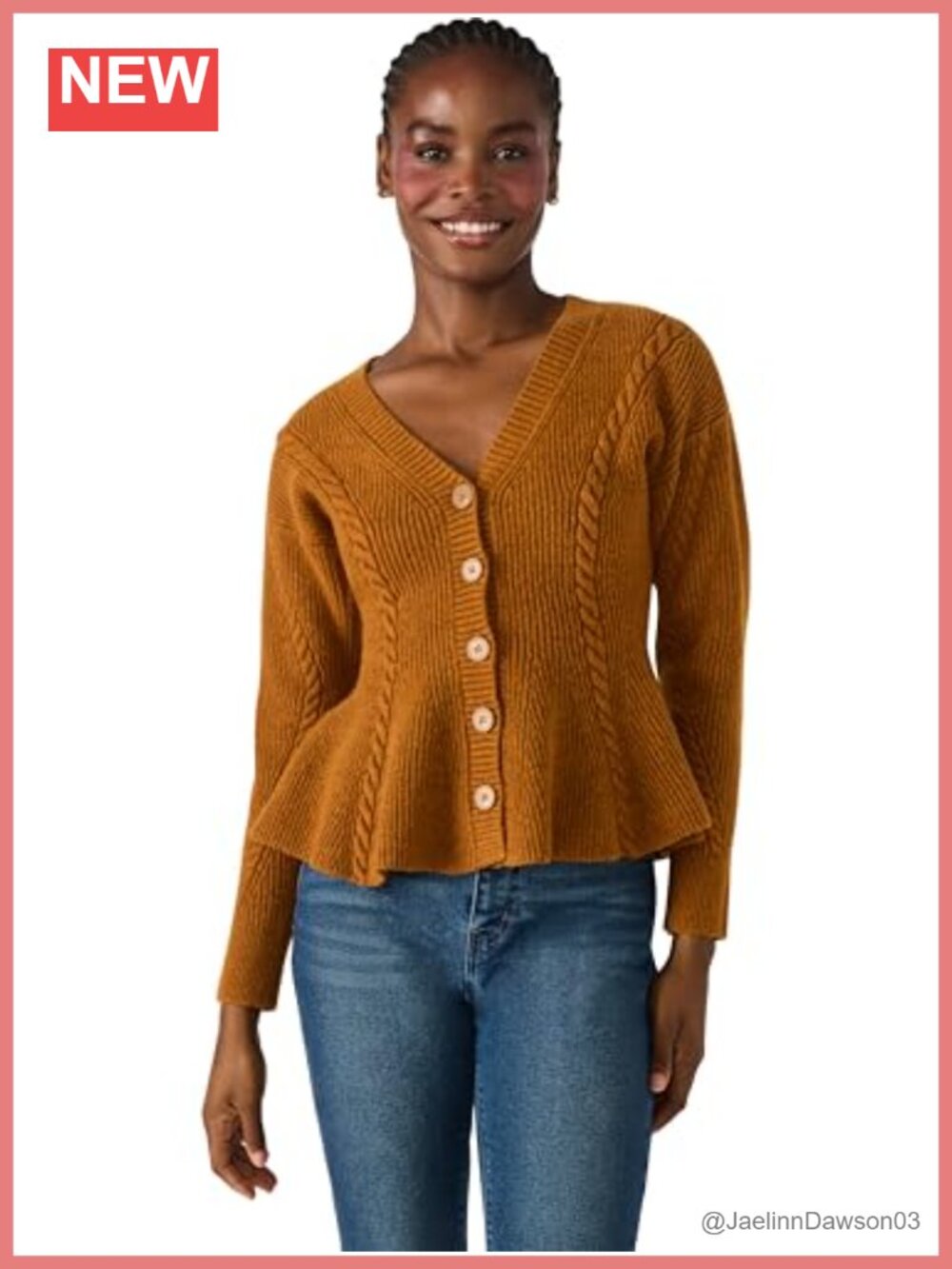 Steve Madden Courtney Button Front Cardigan Sweater Long Sleeve Fall